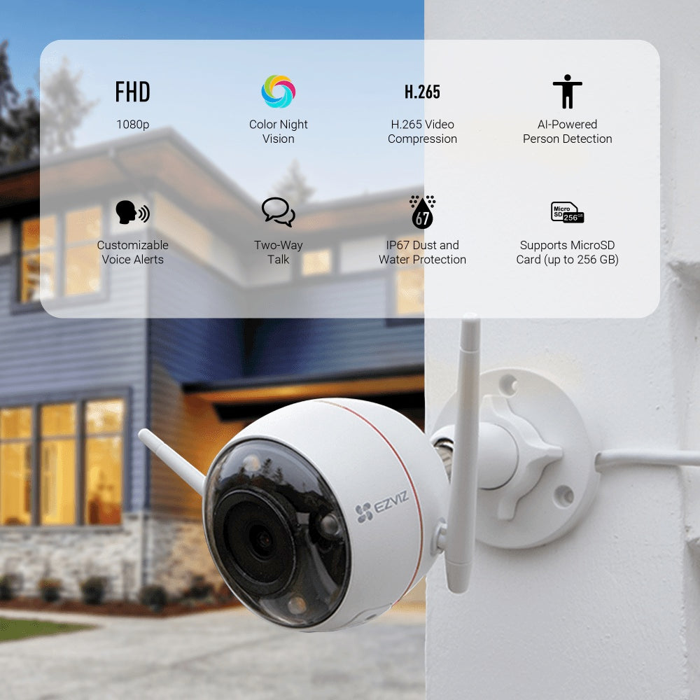 EZVIZ C3W PRO 2MP Outdoor Security Camera