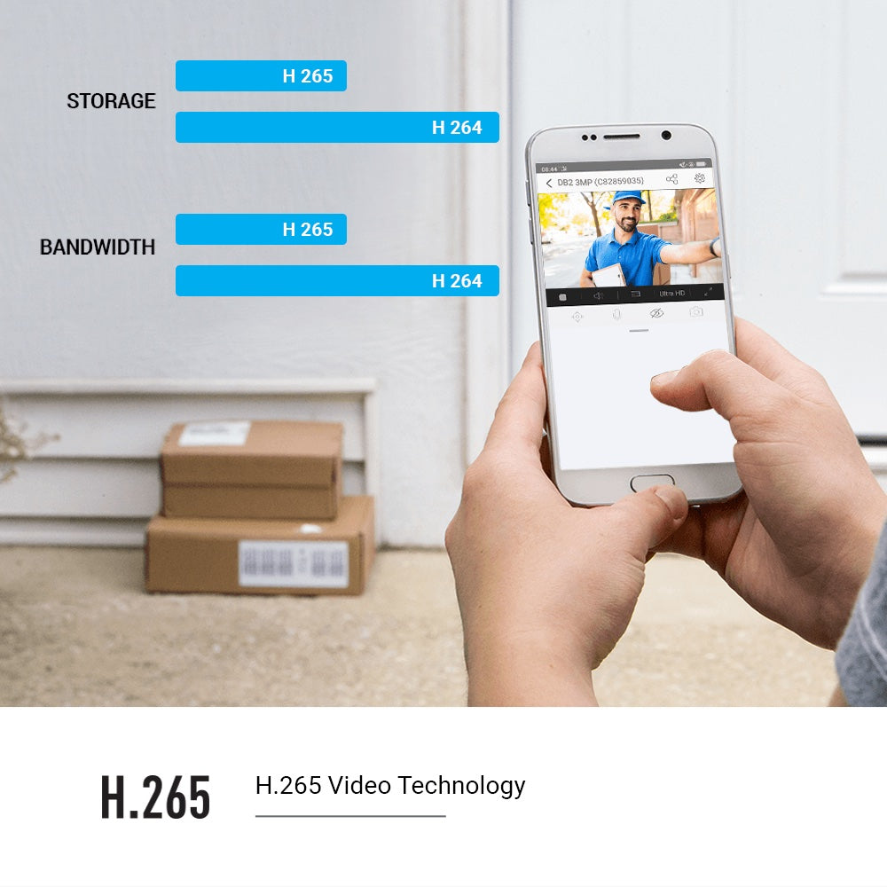 EZVIZ DB2 3MP Battery Powered Video Doorbell Kit