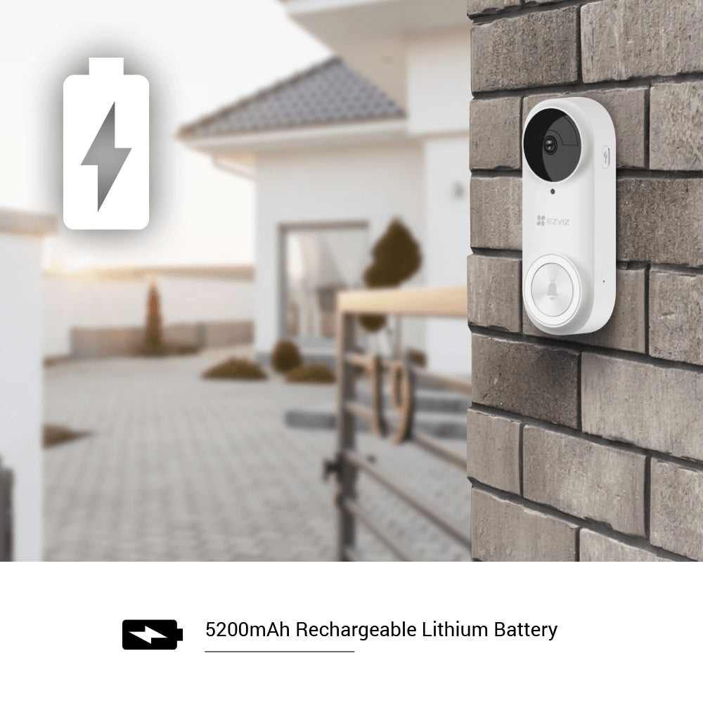 EZVIZ DB2 3MP Battery Powered Video Doorbell Kit