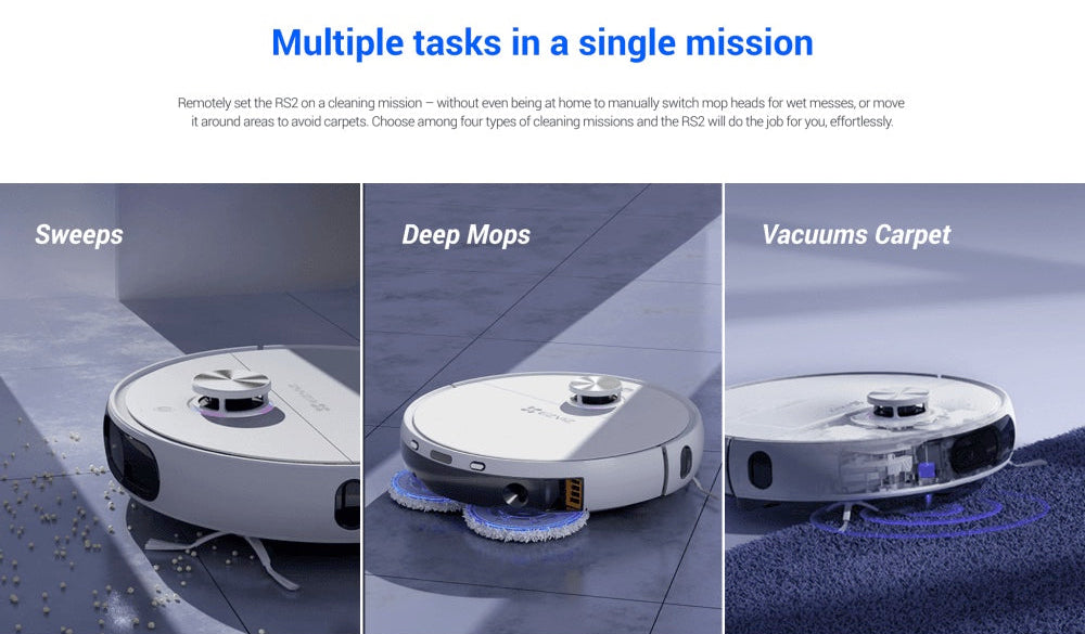 EZVIZ RS2 4000Pa Robot Vacuum and Mop Combo