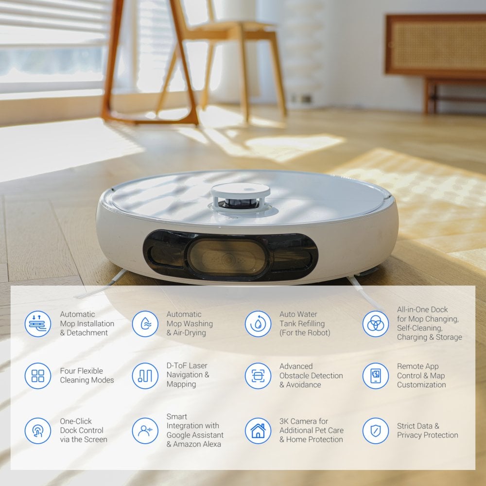 EZVIZ RS2 4000Pa Robot Vacuum and Mop Combo