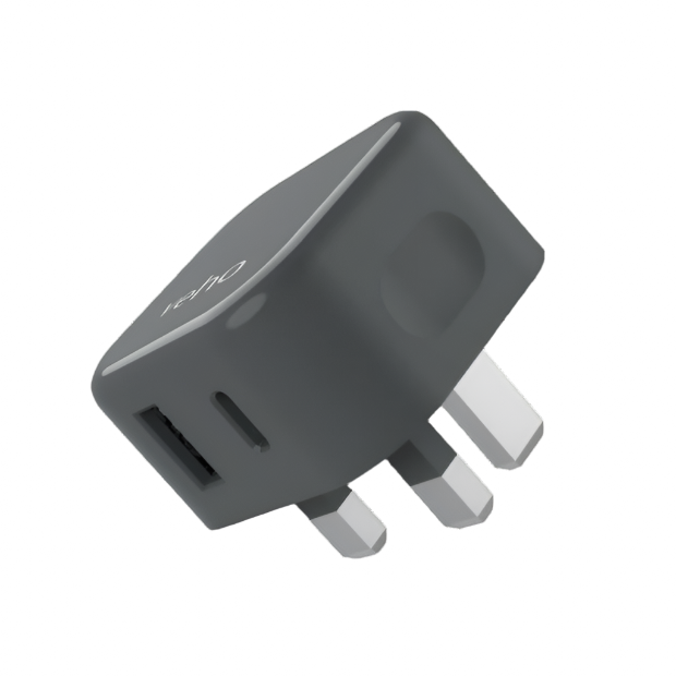 Veho 20W USB Fast Charge Plug with USB and USB-C