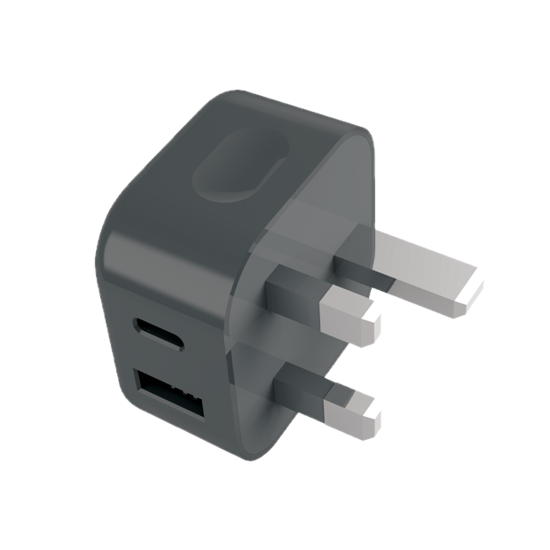 Veho 20W USB Fast Charge Plug with USB and USB-C