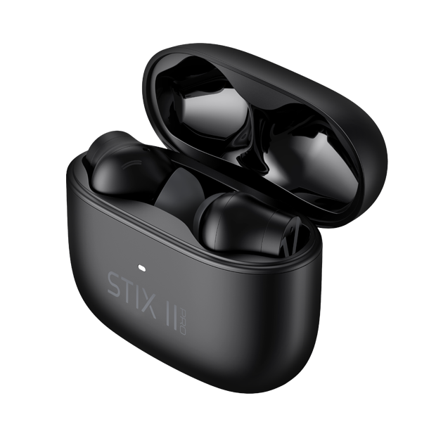 Veho Stix II Pro ANC True wireless earphones - Carbon Black - Active Noise Cancelling and ENC