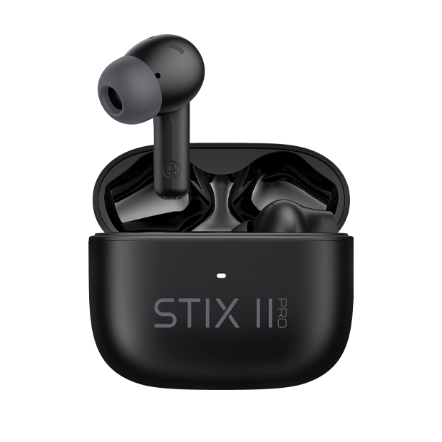 Veho Stix II Pro ANC True wireless earphones - Carbon Black - Active Noise Cancelling and ENC