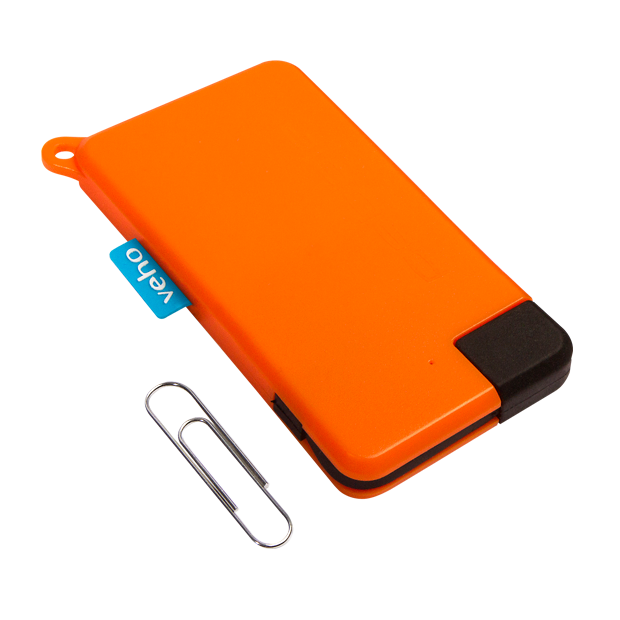 Veho Pocket 1000mah keyring sized power bank - Black