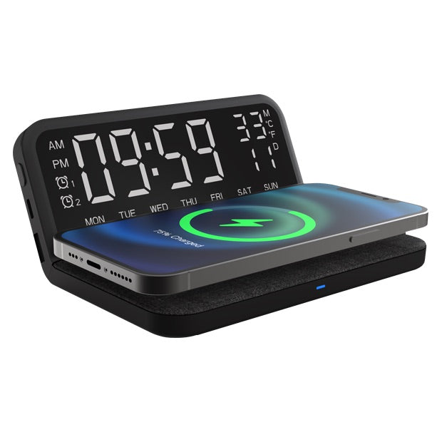 Veho TQ-1 Digital Alarm Clock & Qi Wireless Charger