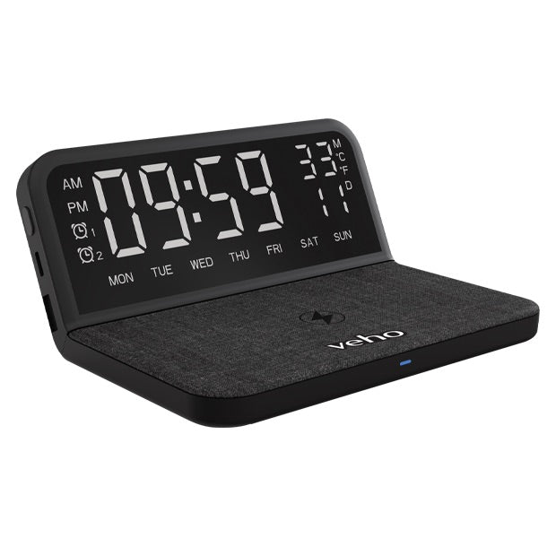 Veho TQ-1 Digital Alarm Clock & Qi Wireless Charger